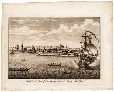 South West View of Fort George with the City of New York